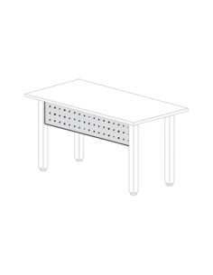 FALDÓN DE ALUMINIO PARA MESAS ROCADA MODULARES 99x30cm