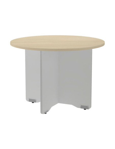 MESA ROCADA CIRCULAR Y PIE PANEL SERIE MEETING COL HAYA - HAYA 100 CM