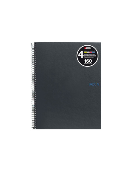 CUADERNO MIQUEL RIUS NOTEBOOK 4 A4 5x5 BASIC GRAFITO