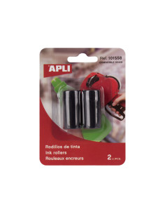 BLÍSTER 2 RECAMBIOS APLI ROLLO DE TINTA ETIQUETADORA 1 LÍNEA