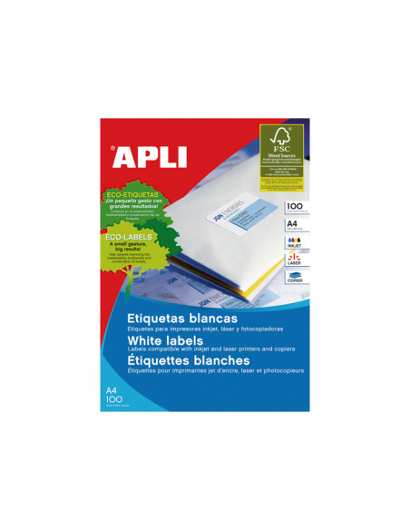 CAJA 100h ETIQUETAS POLIVALENTES APLI 70x719mm