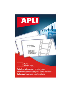 PACK 10 BOLSILLOS AUTOADHESIVOS APLI 60x95