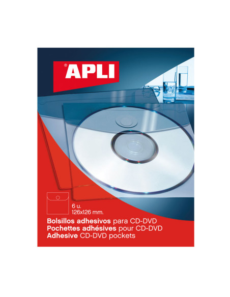 FUNDA CD  DE BOLSILLO ADHESIVA D6 UNID