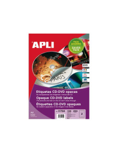 BLÍSTER 100h ETIQUETAS APLI PERMANENTES DORSO OPACO