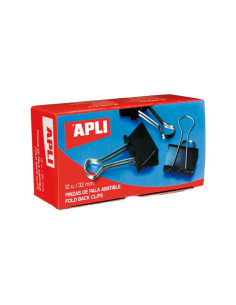 CAJA 12 PINZAS DE PALA APLI ABATIBLE 19mm