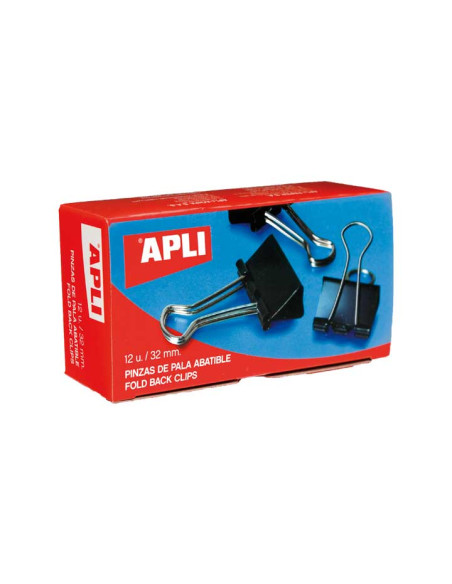 CAJA 12 PINZAS DE PALA APLI ABATIBLE 19mm