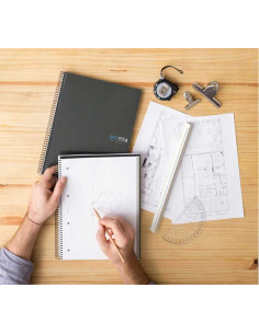 CUADERNO MIQUEL RIUS NOTEBOOK 4 A5 BASIC GRAFITO HORIZONTAL 2