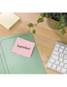 TORRE 16 BLOCS Z-NOTAS POST-IT ECOLÓGICAS 76x76mm PASTEL 2