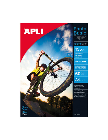 PAQUETE 60h PAPEL APLI PHOTOBASIC 135gr