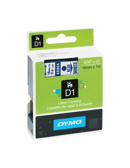 CINTA ROTULAR DYMO D1 19mm FONDO BLANCO