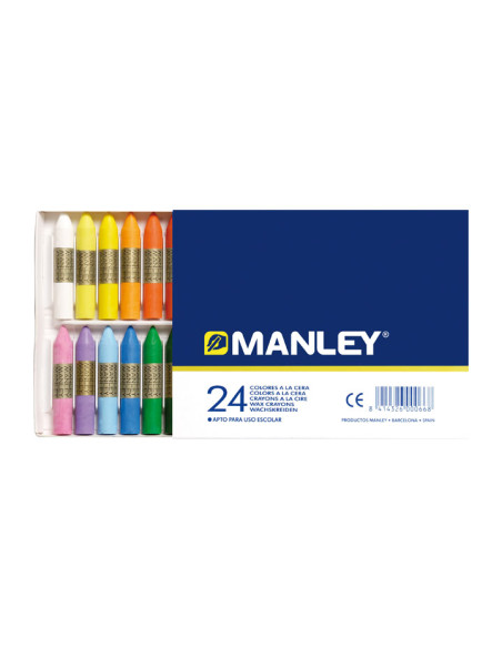 CAJA 24 CERAS MANLEY SURTIDAS