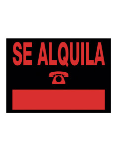 CARTEL ANUNCIO SE ALQUILA