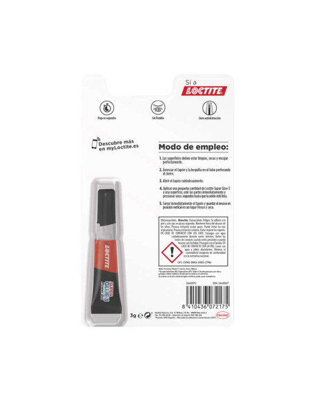 PEGAMENTO LOCTITE SUPER GLUE-3 POWER GEL 3gr
