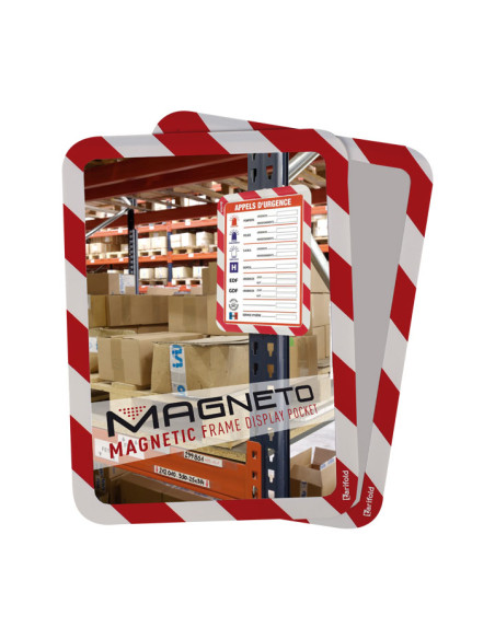 PACK 2 MARCOS SEGURIDAD TARIFOLD MAGNETO ROJOBLANCO