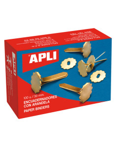 CAJA 100 ENCUADERNADORES APLI CON ARANDELA 30mm
