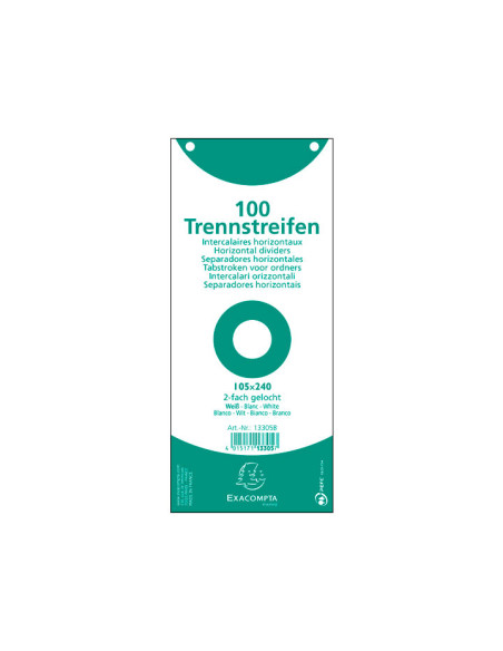 PACK 100 FICHAS EXACOMPTA SEPARADORAS