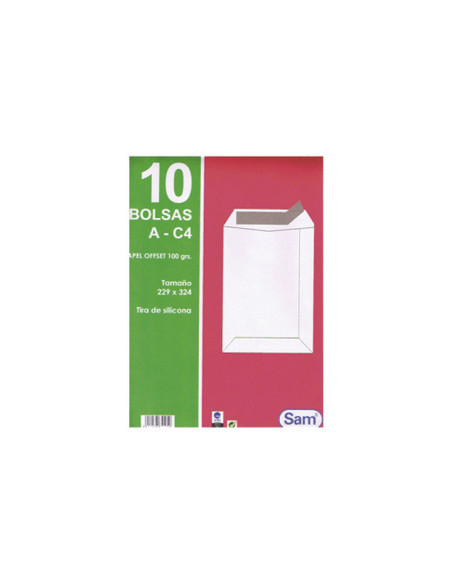 PACK 10 BOLSAS SAM 229x3241mm 100gr