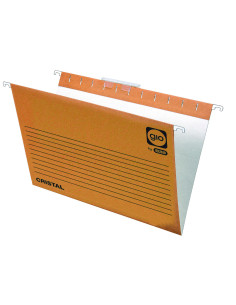 CAJA 25 CARPETAS COLGANTES GIO CRISTAL KRAFT A4 2