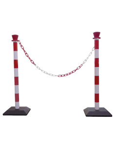 CONJUNTO 2 POSTES VISO CON CADENA Y GANCHOS