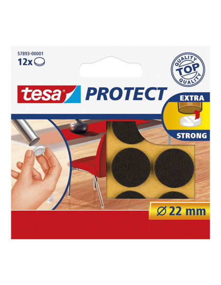 BLÍSTER 12 FIELTROS TESA ANTIRRASGUÑO Ø 22mm