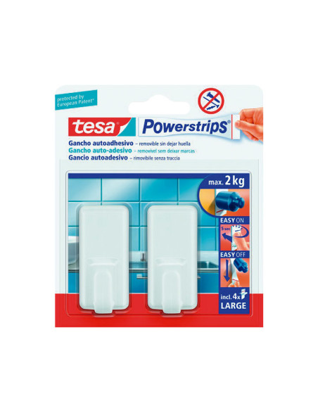 PACK 2 GANCHOS TESA POWERSTRIPS