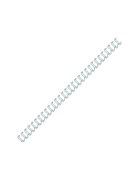 CANUTILLO metal WIRE-O FELLOWES 34 anillas paso 31  6 mm PLATA CAJA de 100