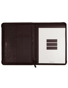 FINOCAM PORTADOCUMENTOS FOCUS CREMALLERA A4 POLIURETANO EFECTO PIEL NEGRO