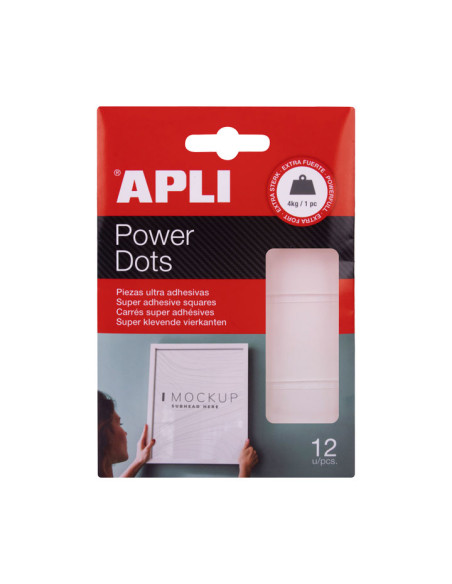 BLÍSTER 12 POWER DOTS APLI ADHESIVOS