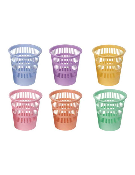 PAPELERA REJILLA FAIBO 12L COLORES PASTEL