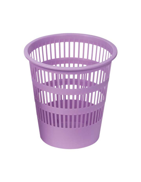 PAPELERA PLASTICO REJILLA FAIBO 12 L VIOLETA PASTEL