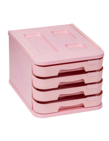 MODULO FAIBO 4 CAJONES ROSA PASTEL