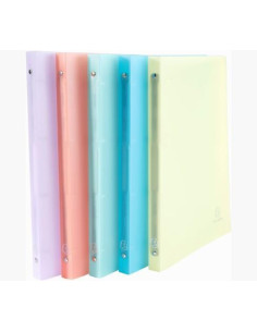 CARPETA DE 4 ANILLAS EXACOMPTA A4 CHROMALINE PASTEL