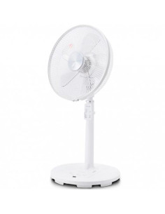 GRUNKEL VENTILADOR DE PIE 2-28W REGULABLE ULTRASILENCIOSO PROGRAMABLE 4 VELOCIDADES BLANCO