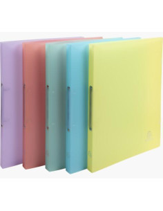 CARPETA DE 2 ANILLAS EXACOMPTA A4 CHROMALINE PASTEL