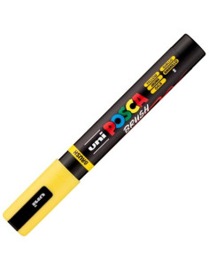 POSCA MARCADOR PC-5BR BRUSH PUNTA M SEMIFLEXIBLE AMARILLO