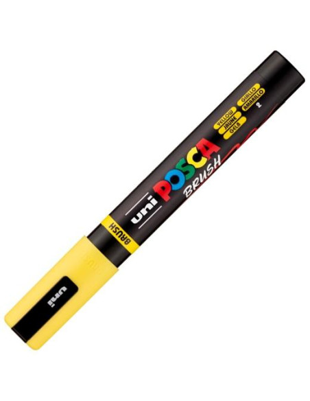 MARCADOR TOPACA NO PERM UNI POSCA BRUSH 1-4mm PC-5BR AMARILLO