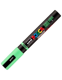POSCA MARCADOR PC-5BR BRUSH PUNTA M SEMIFLEXIBLE VERDE CLARO