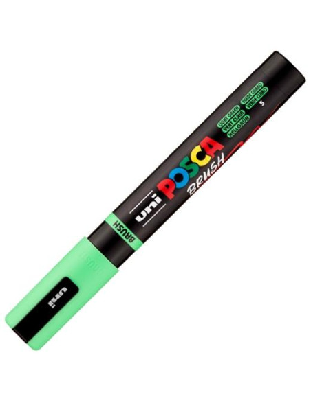 MARCADOR TOPACA NO PERM UNI POSCA BRUSH 1-4mm PC-5BR VERDE CLARO