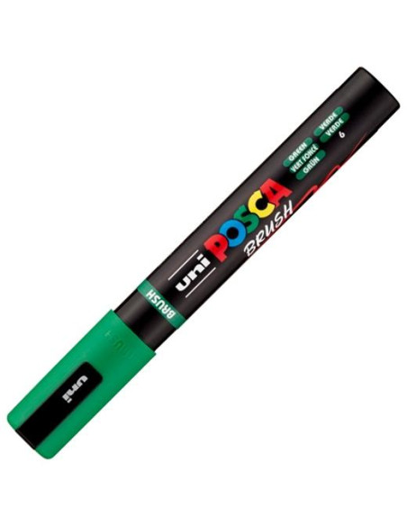 MARCADOR TOPACA NO PERM UNI POSCA BRUSH 1-4mm PC-5BR VERDE