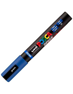 POSCA MARCADOR PC-5BR BRUSH PUNTA M SEMIFLEXIBLE AZUL