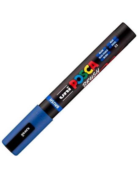 MARCADOR TOPACA NO PERM UNI POSCA BRUSH 1-4mm PC-5BR AZUL