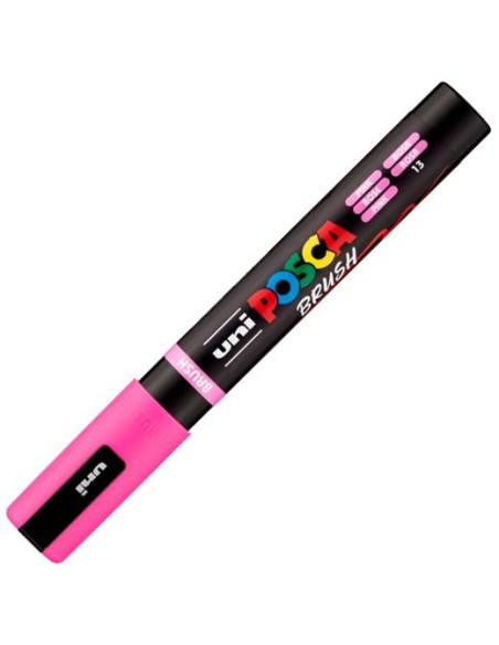 MARCADOR TOPACA NO PERM UNI POSCA BRUSH 1-4mm PC-5BR ROSA