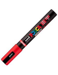 POSCA MARCADOR PC-5BR BRUSH PUNTA M SEMIFLEXIBLE ROJO