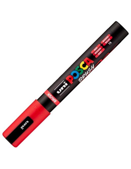 MARCADOR TOPACA NO PERM UNI POSCA BRUSH 1-4mm PC-5BR ROJO