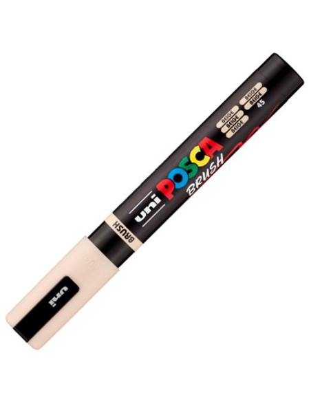 MARCADOR TOPACA NO PERM UNI POSCA BRUSH 1-4mm PC-5BR BEIGE