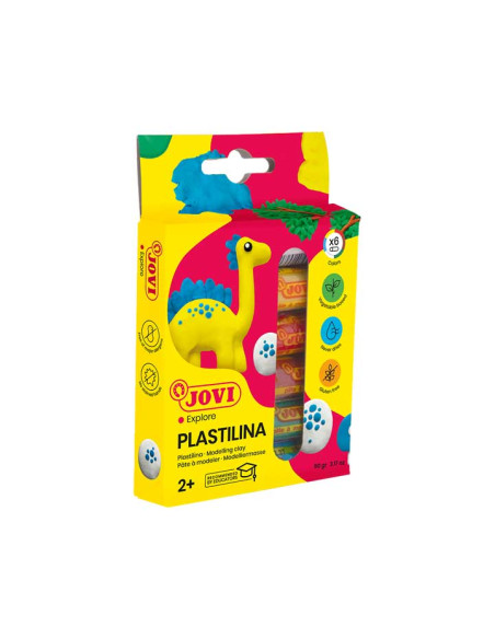 CAJA 6 TUBOS PLASTILINA JOVI 15gr