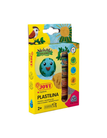 CAJA 6 TUBOS PLASTILINA JOVI "NATURE COLORS" 15gr