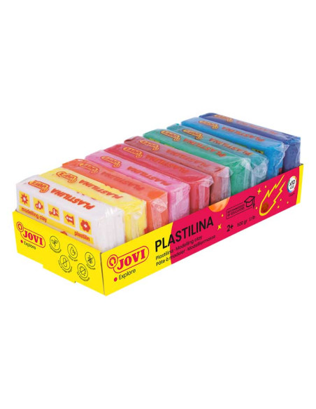 CAJA 10 PASTILLAS PLASTILINA JOVI 50gr