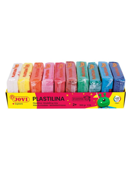 CAJA 10 PASTILLAS PLASTILINA JOVI 50gr