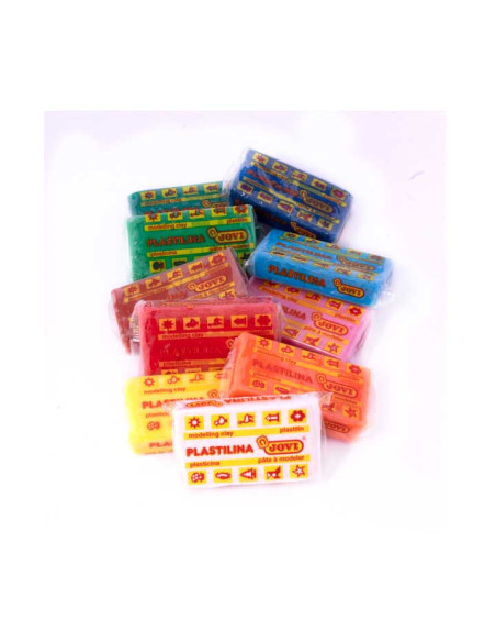 CAJA 10 PASTILLAS PLASTILINA JOVI 50gr